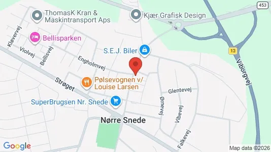 Andelsboliger til salg i Nørre Snede - Foto fra Google Street View