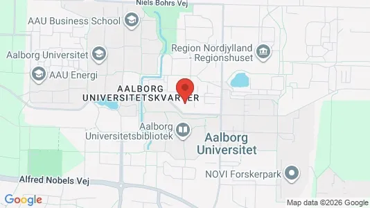 Andelsboliger til salg i Aalborg Øst - kort over placeringen