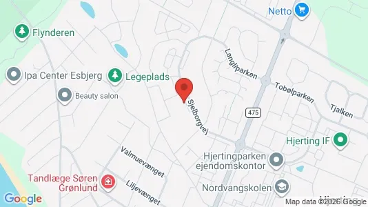 Andelsboliger til salg i Esbjerg V - kort over placeringen