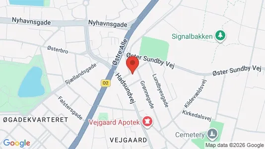 Andelsboliger til salg i Aalborg Centrum - kort over placeringen