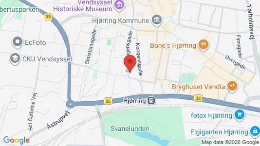 Andelsboliger til salg i Hjørring - kort over placeringen