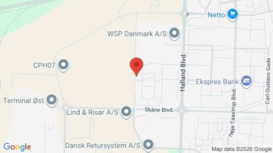 Andelsboliger til salg i Taastrup - kort over placeringen