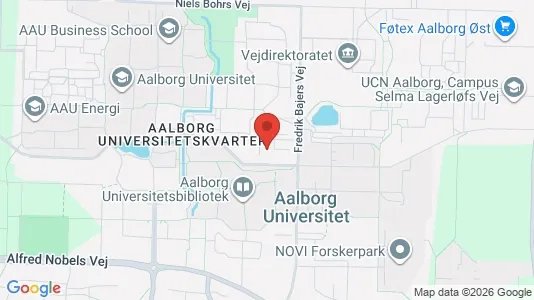 Andelsboliger til salg i Aalborg Øst - kort over placeringen