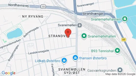Andelsboliger til salg i Østerbro - kort over placeringen