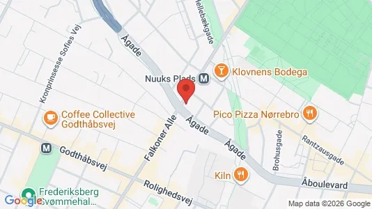 Andelsboliger til salg i Nørrebro - kort over placeringen