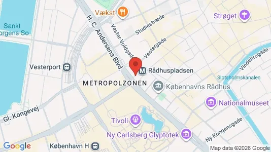 Andelsboliger til salg i Vesterbro - kort over placeringen