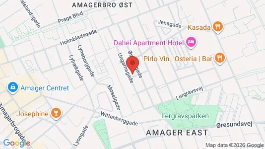 Andelsboliger til salg i København S - kort over placeringen
