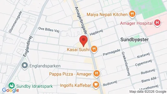 Andelsboliger til salg i København S - kort over placeringen