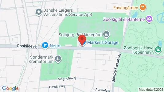 Andelsboliger til salg i Frederiksberg - kort over placeringen