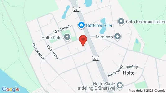 Andelsboliger til salg i Holte - kort over placeringen