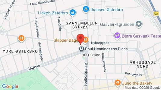 Andelsboliger til salg i Østerbro - kort over placeringen