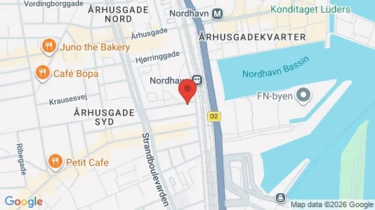 Andelsboliger til salg i Østerbro - kort over placeringen