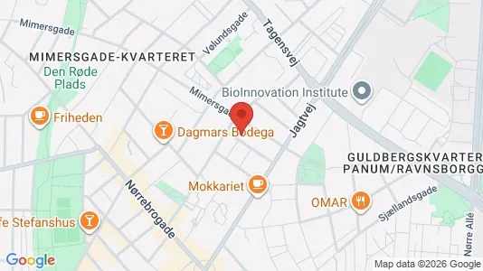 Andelsboliger til salg i Nørrebro - kort over placeringen