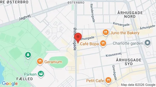 Andelsboliger til salg i Østerbro - kort over placeringen