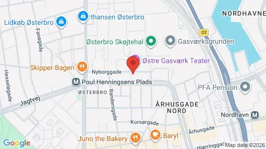 Andelsboliger til salg i Østerbro - kort over placeringen