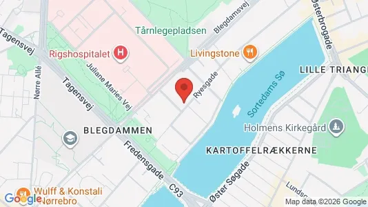 Andelsboliger til salg i Østerbro - kort over placeringen