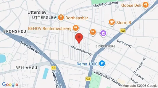 Andelsboliger til salg i København NV - kort over placeringen