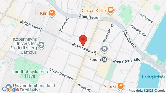 Andelsboliger til salg i Frederiksberg C - kort over placeringen
