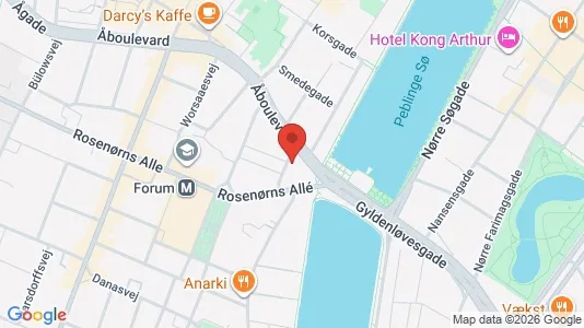Andelsboliger til salg i Vesterbro - kort over placeringen