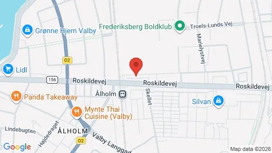 Andelsboliger til salg i Frederiksberg - kort over placeringen