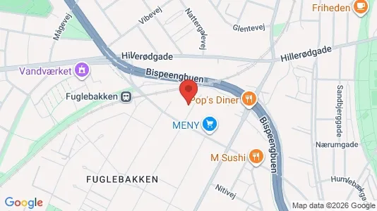 Andelsboliger til salg i Frederiksberg - kort over placeringen