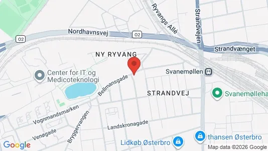 Andelsboliger til salg i Østerbro - kort over placeringen