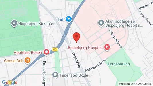 Andelsboliger til salg i København NV - kort over placeringen