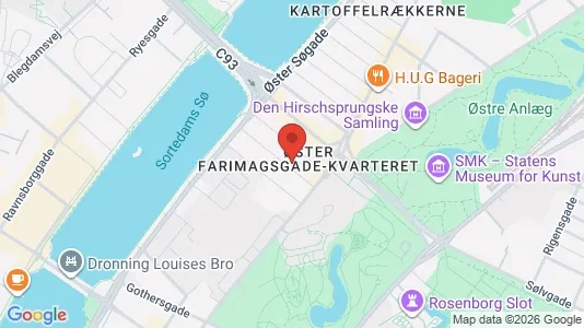 Andelsboliger til salg i København K - kort over placeringen