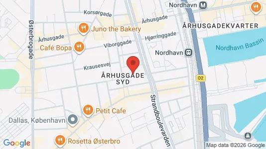 Andelsboliger til salg i Østerbro - kort over placeringen