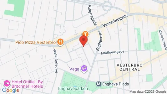 Andelsboliger til salg i Vesterbro - kort over placeringen