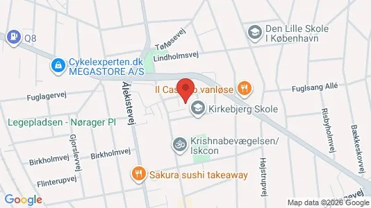 Andelsboliger til salg i Vanløse - kort over placeringen
