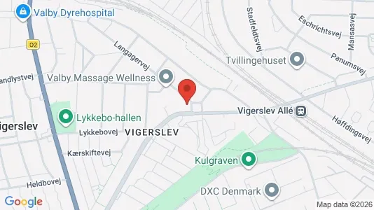 Andelsboliger til salg i Valby - kort over placeringen