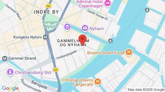 Andelsboliger til salg i København K - kort over placeringen