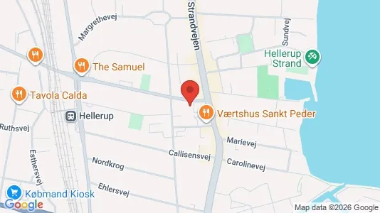 Andelsboliger til salg i Hellerup - kort over placeringen