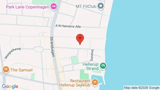 Andelsboliger til salg i Hellerup - kort over placeringen