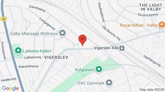 Andelsboliger til salg i Valby - kort over placeringen