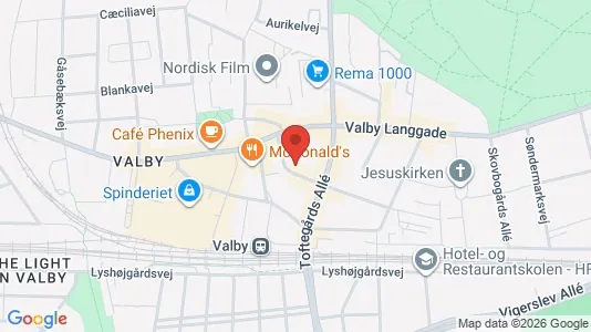 Andelsboliger til salg i Valby - kort over placeringen
