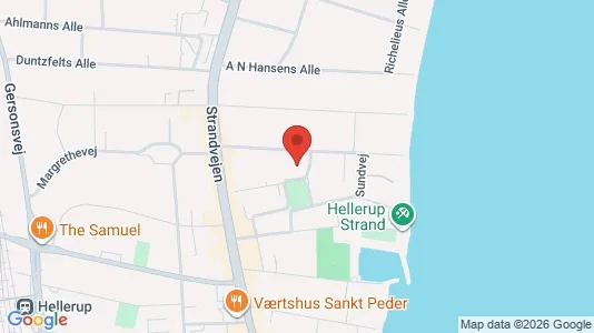 Andelsboliger til salg i Hellerup - kort over placeringen