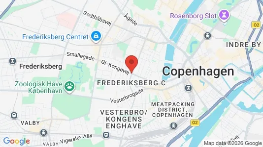 Andelsboliger til salg i Frederiksberg C - kort over placeringen