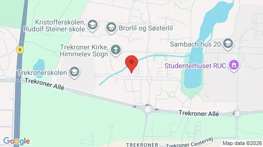 Andelsboliger til salg i Roskilde - kort over placeringen