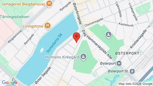 Andelsboliger til salg i Østerbro - kort over placeringen